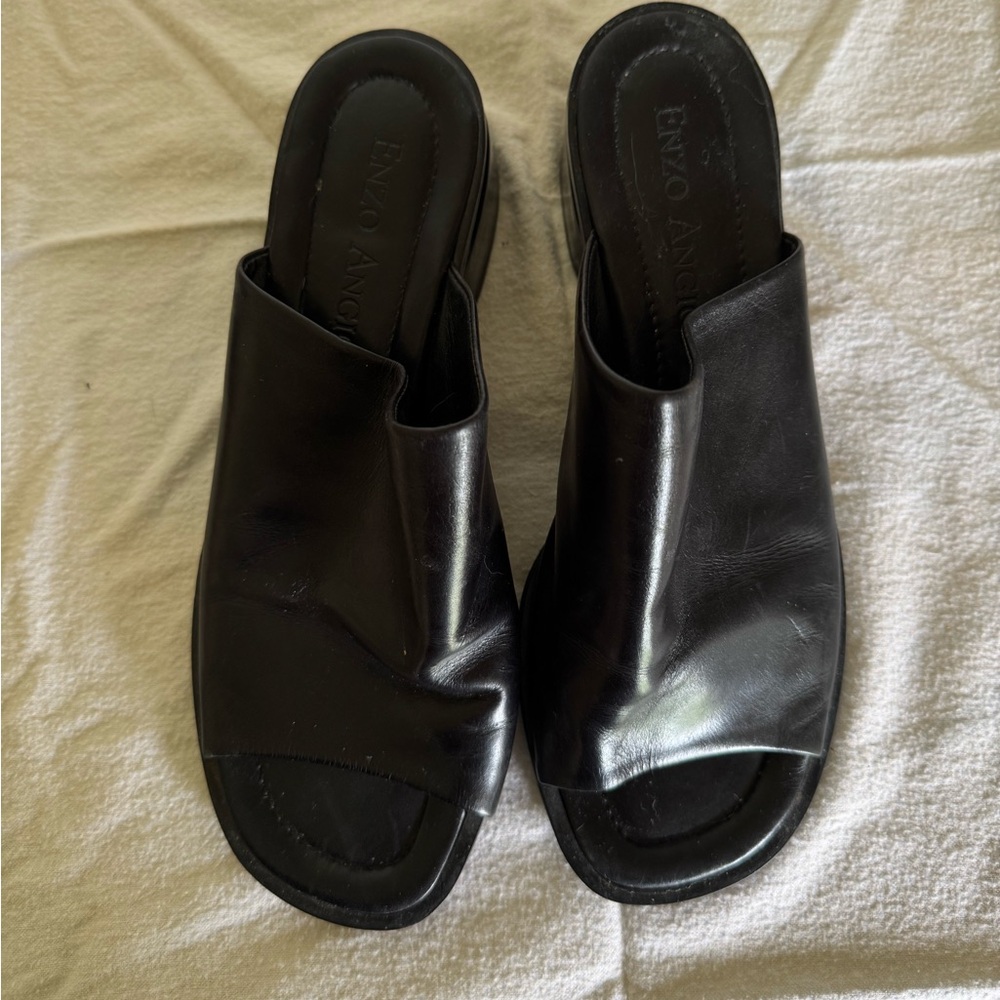 Enzo Angiolini Black Women's Slide Sandals